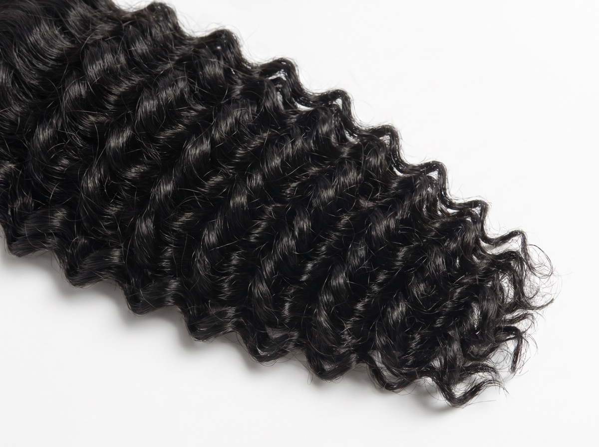 Perruque lace front HD Curly, cheveux naturels vierges bouclés noirs